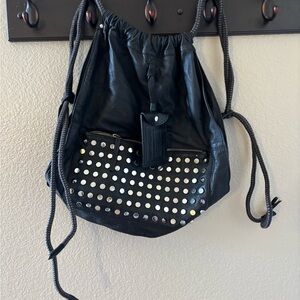 Diesel Black Studded Backpack